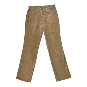 70s vintage corduroy pants Britannia tan cords straight leg faded boho western.